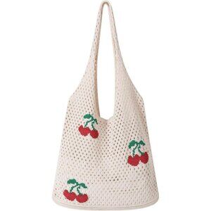 Women's Apricot 3 Shoulder Shopping Handbag Casual Travel Totes Fold Able Bags